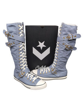 Converse XXHI 3 Multi Strap Wet Stone Blue Grey Knee High Sneaker Womens 10 NEW